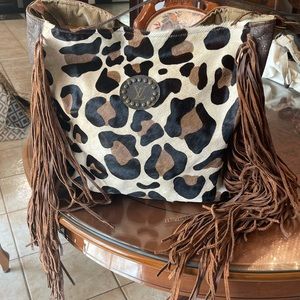 Keep it gypsy fringe handbag with lv patch. New with tag